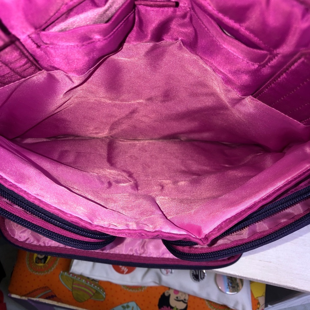 Lug Puddle Jumper Travel Gym Overnight Tote Bag in Berry Purple - Picture 13 of 15